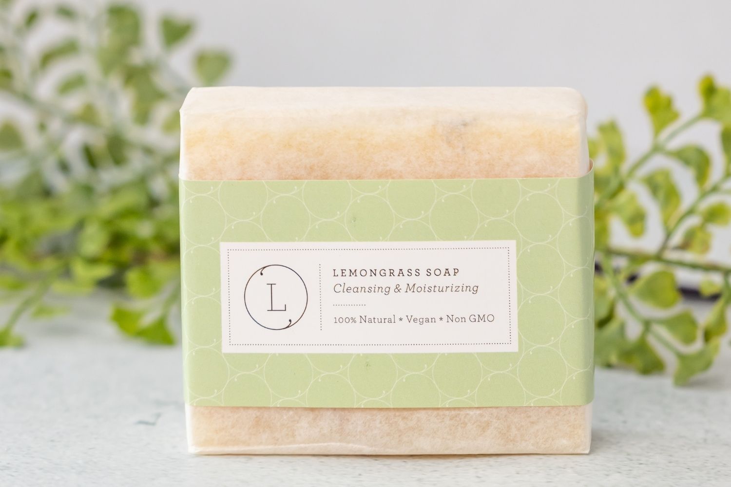 2 x Lemongrass Natural Soap Bar, Handmade Body Soap Gift-1